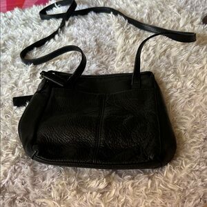 Fossil Black Leather Crossbody Bag